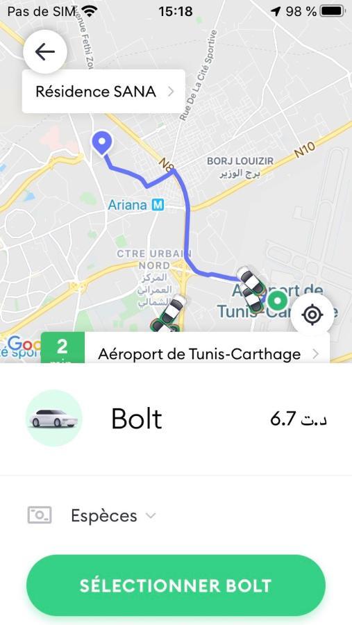 אריאנה Apartment Tunis 1 Near Airport מראה חיצוני תמונה